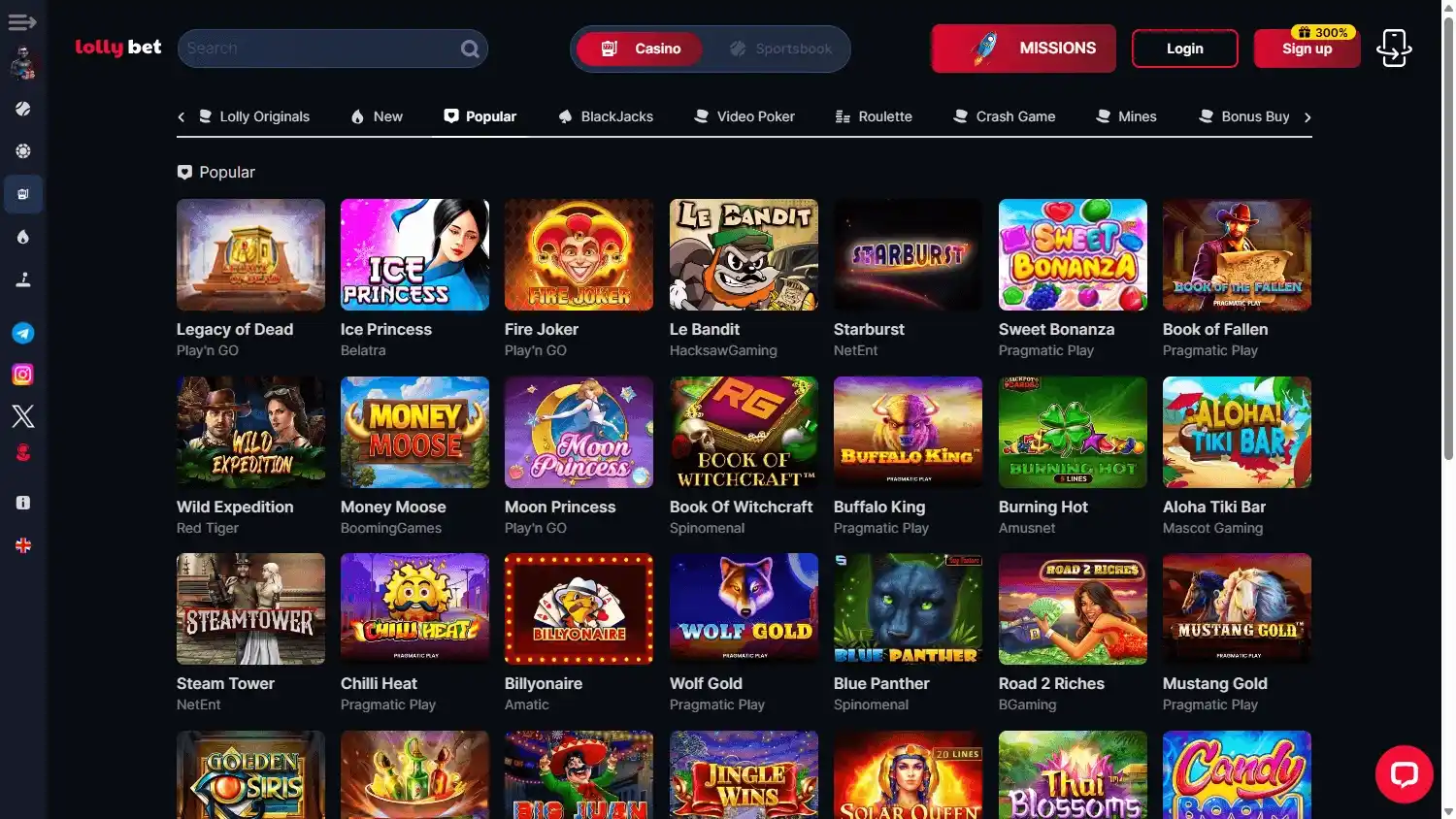 LollyBet France casino review section 2